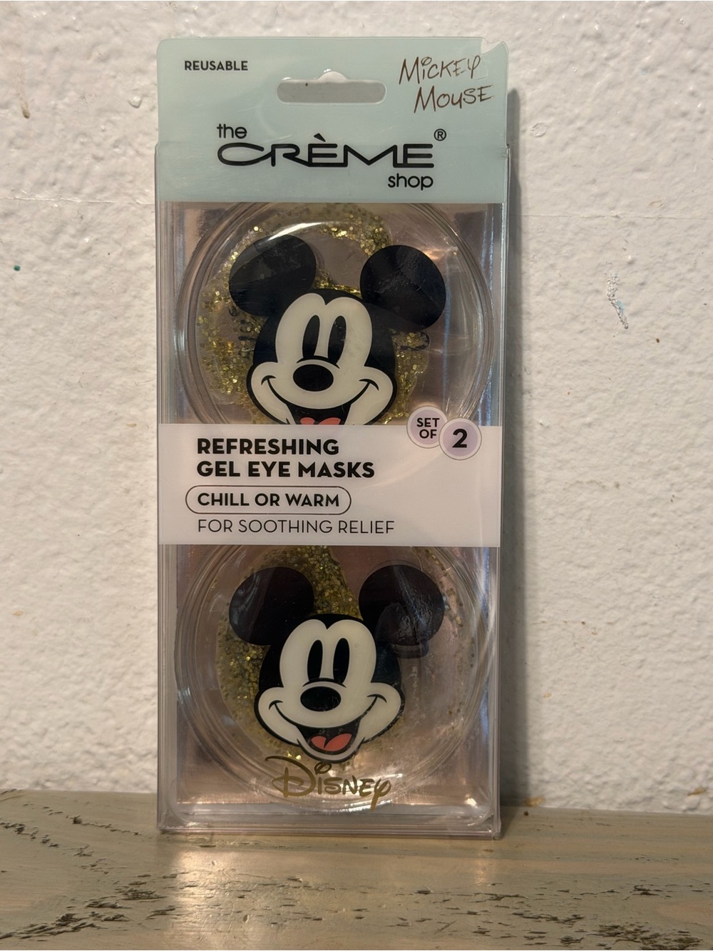 The Crème Shop Mickey Mouse Gold Gel Eye Masks - Set of 2